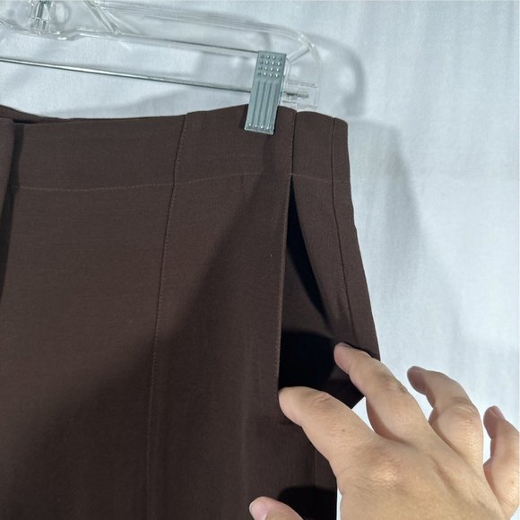 NWT $295‎ Mr. Larkin [ Medium ] Charlie Crepe Straight Pants in Brown - Picture 5 of 16
